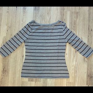 Merona Striped Boat Neck Top